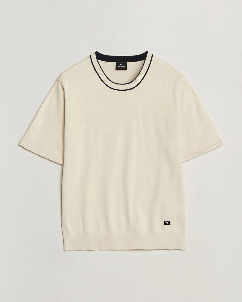 PS Paul Smith Cotton Knitted T-Shirt White – Weiß