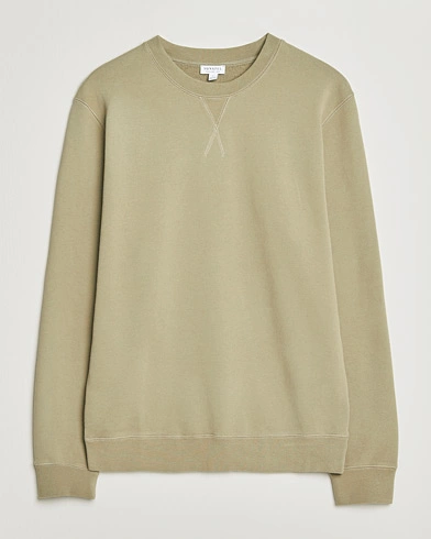 Sunspel Loopback Sweatshirt Pistachio – Grün