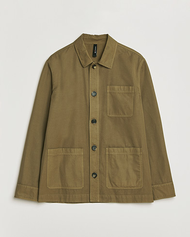 Kiton Cotton Canvas Chore Jacket Military – Grün