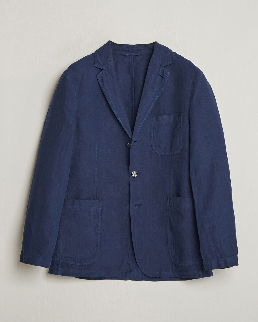 Aspesi Samuraki Linen Blazer Navy – Blau