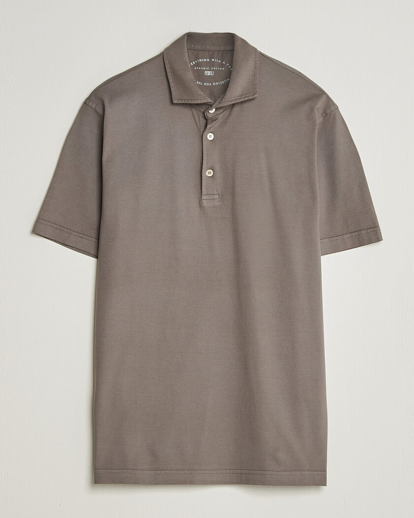 Fedeli Zero Organic Cotton Polo Taupe – Braun