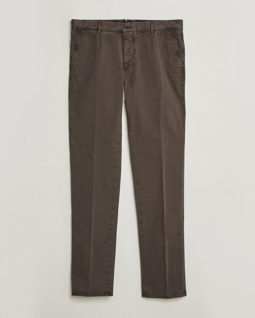 Incotex Slim Fit Garment Dyed Slacks Dark Brown – Braun