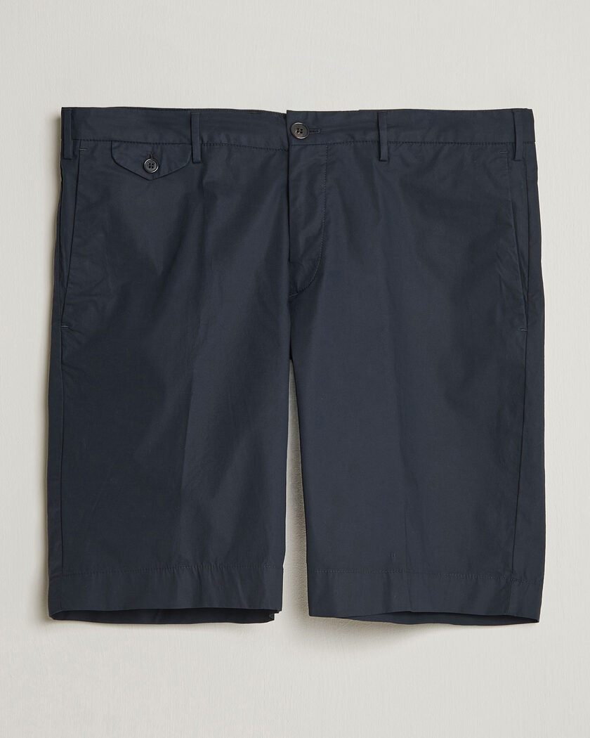 Incotex Cotton Poplin Shorts Navy – Blau