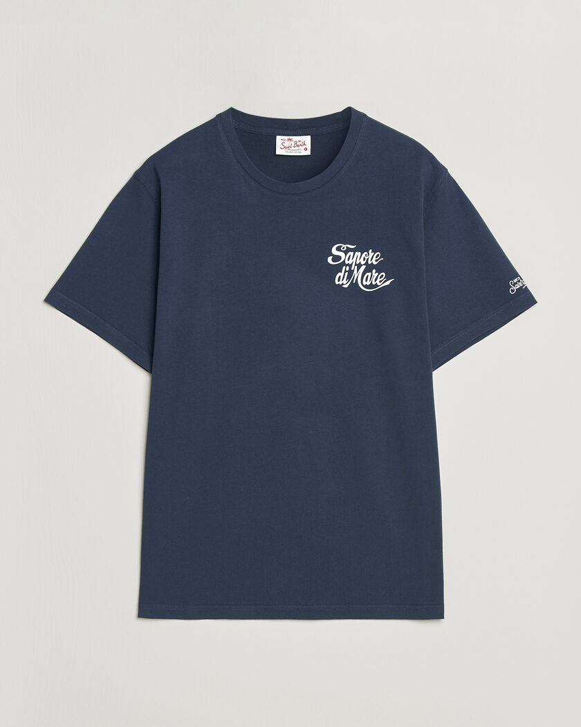 MC2 Saint Barth Printed Cotton T-Shirt Sapore Di Mare – Blau