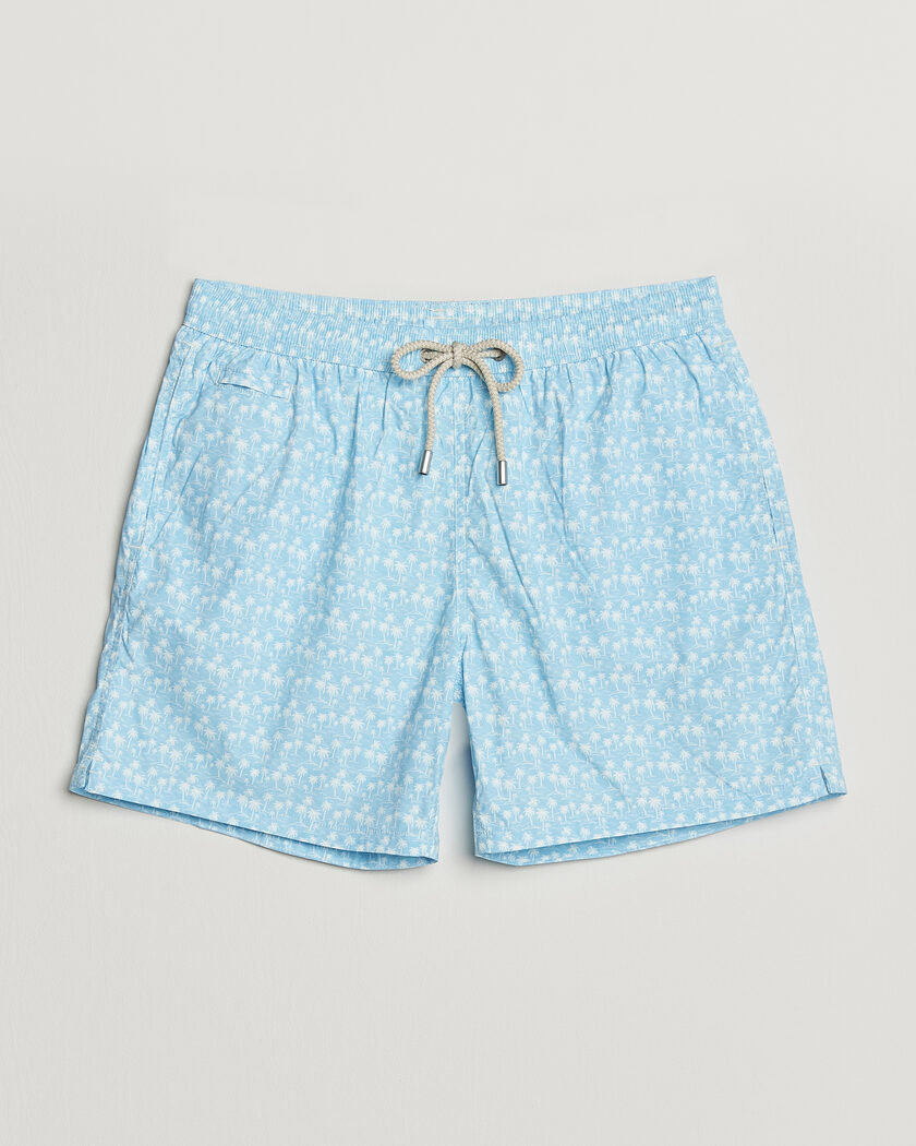 MC2 Saint Barth Printed Swim Shorts Blue Palms – Blau