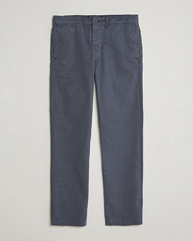 RRL Officers Flat Pants Navy – Blau