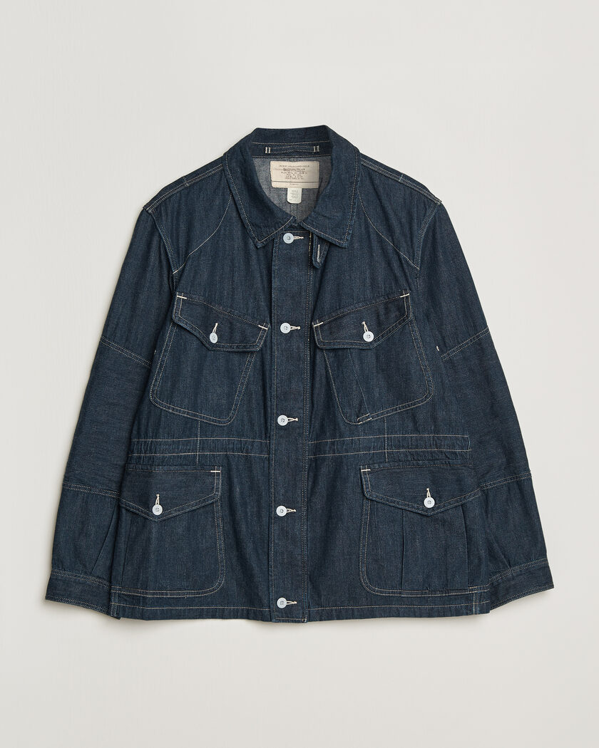 RRL Bannerman Denim Field Jacket Medium Wash – Blau