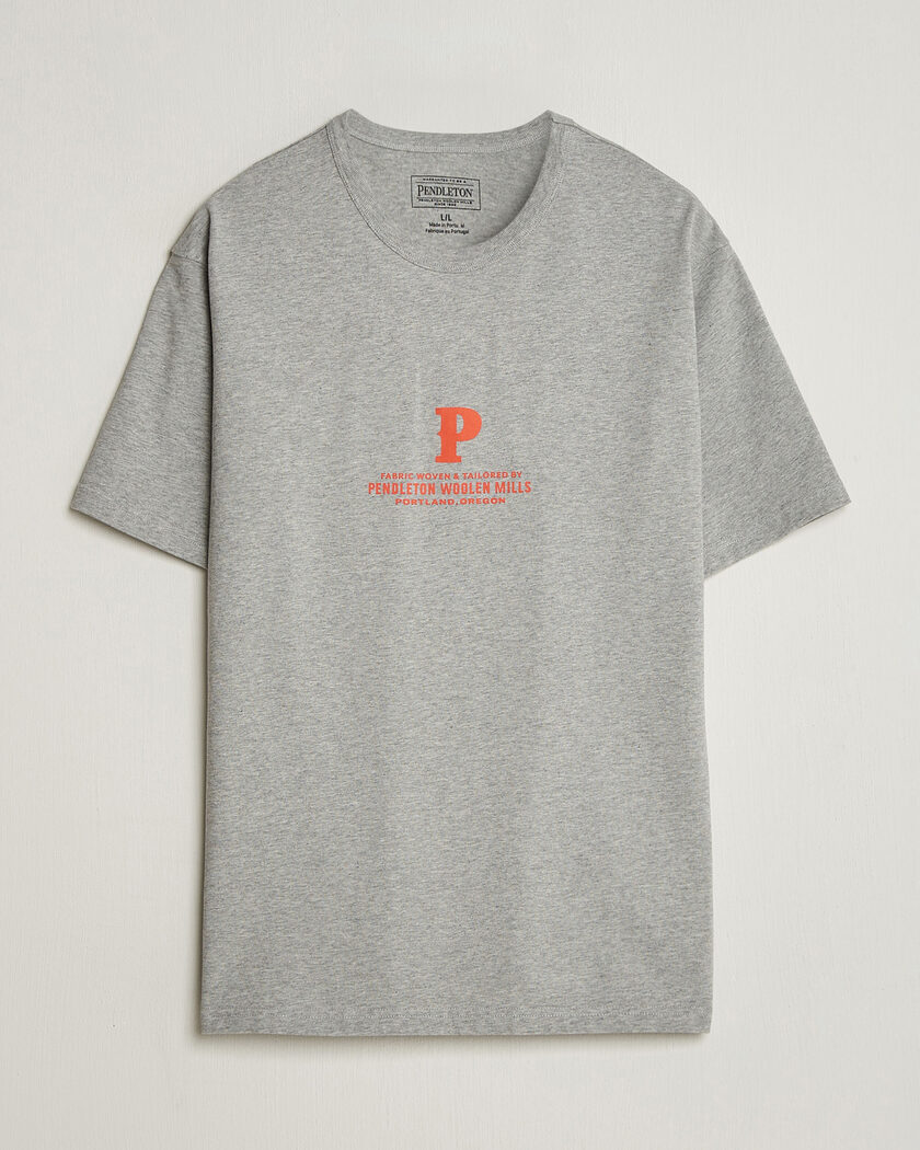Pendleton Heavyweight P Tee Ash Heather Grey – Grau