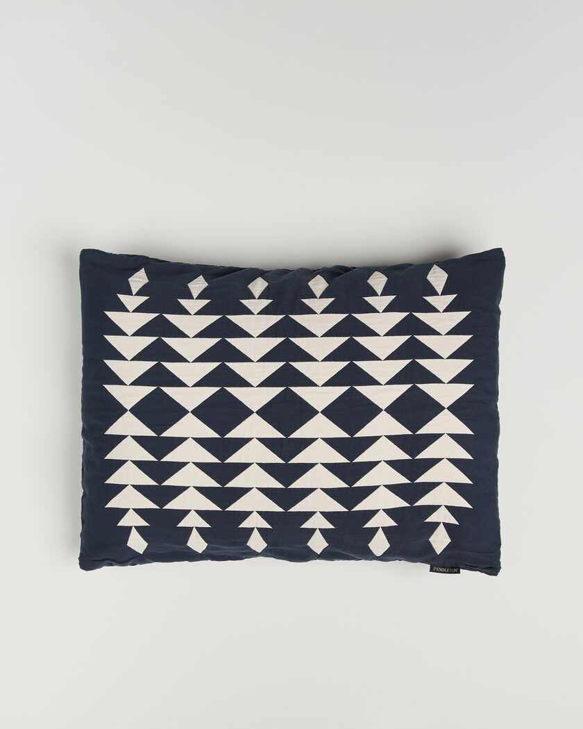Pendleton Organic Cotton Matelasse Pillow Midnight Nova – Blau