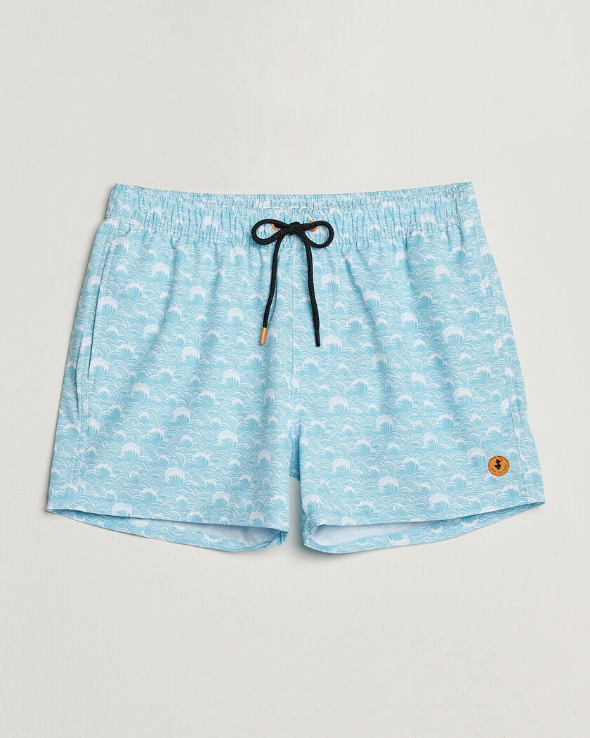 Save The Duck Printed Drawstring Swimshorts Waves – Blau
