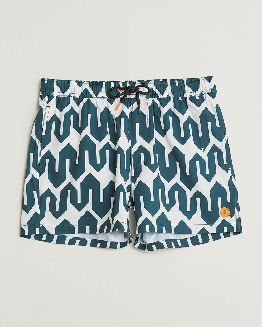 Save The Duck Printed Drawstring Swimshorts Zig Zag – Grün