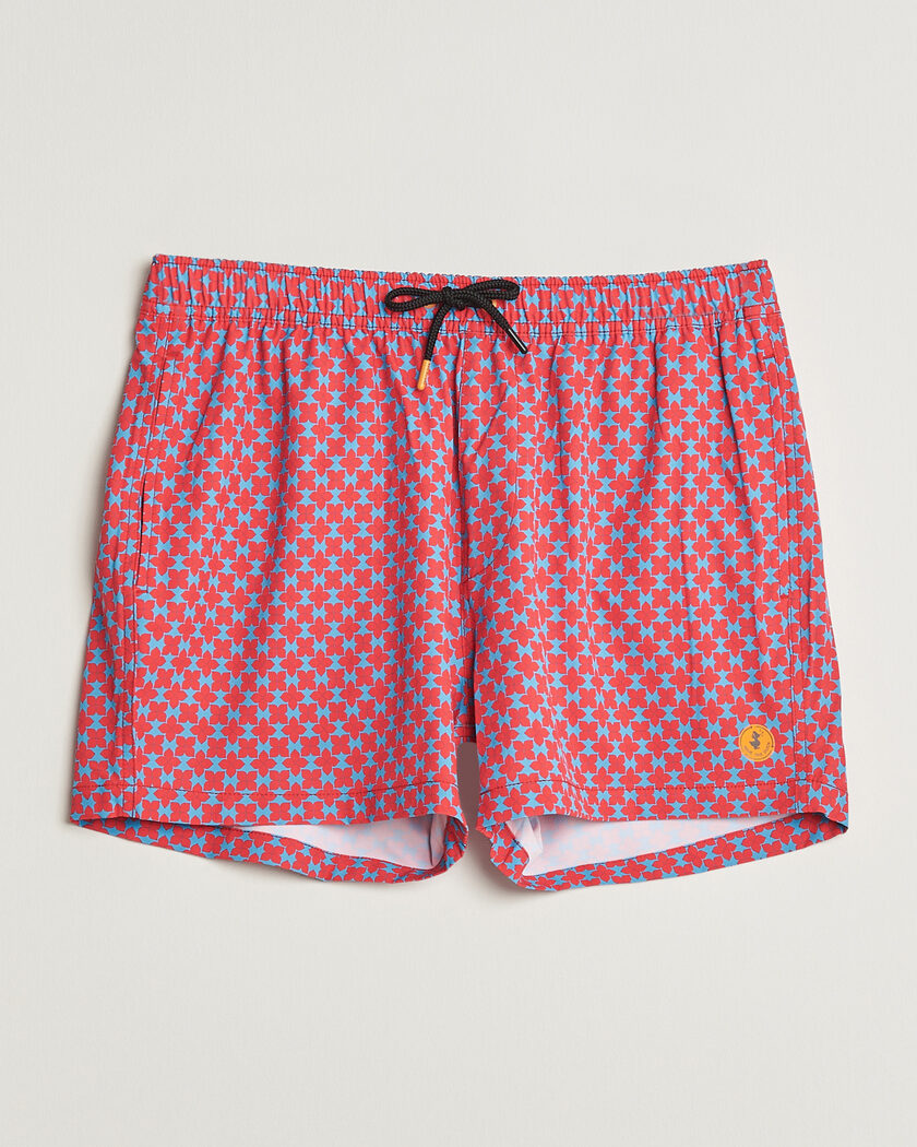 Save The Duck Printed Drawstring Swimshorts Geometrical Flowers – Rot