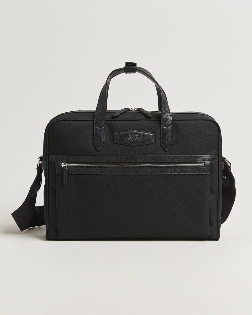 Smythson Canvas Norton Briefcase Black – Schwarz