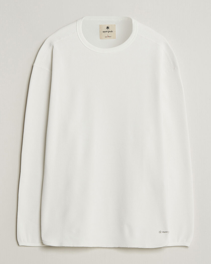 Snow Peak Dry Waffle Long Sleeve T-Shirt Off White – Weiß