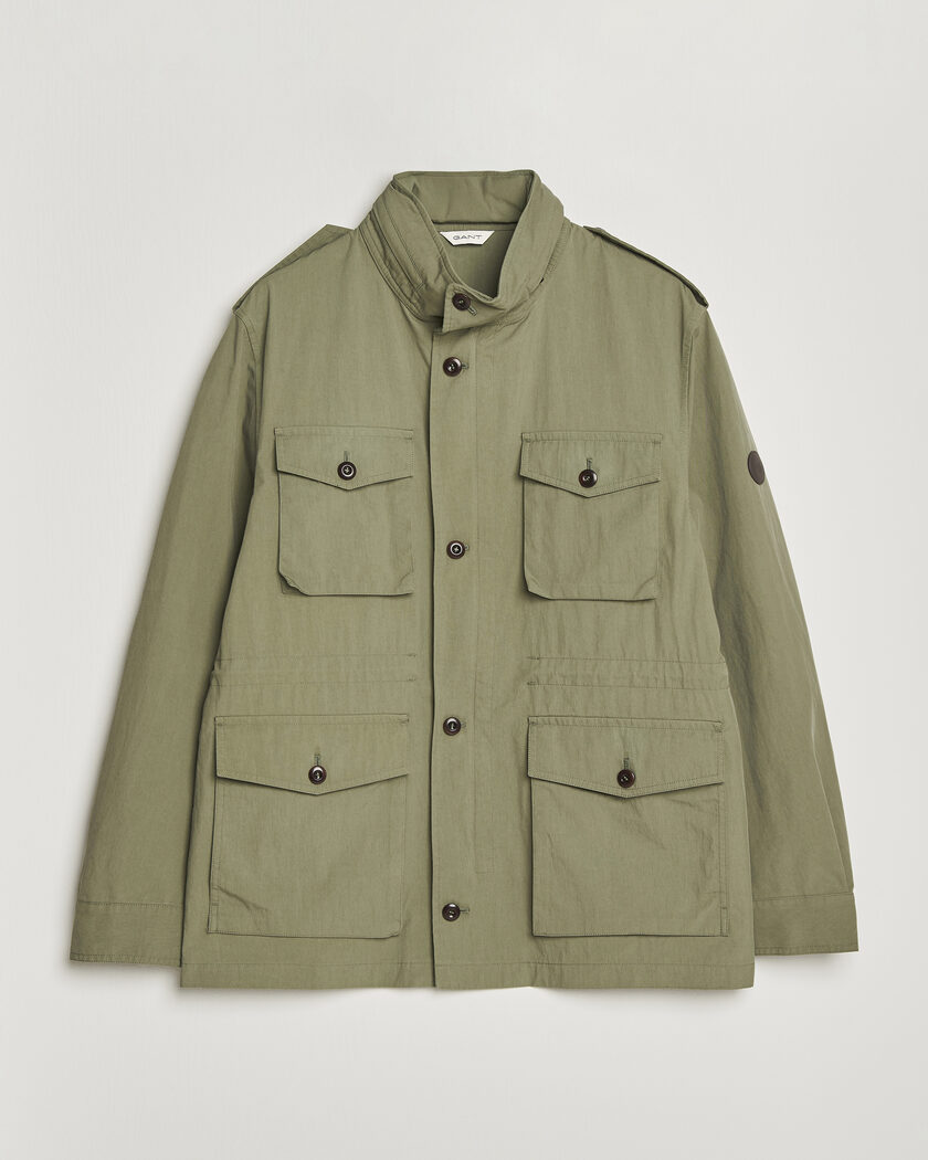 GANT Cotton Field Jacket Dry Herb Green – Grün
