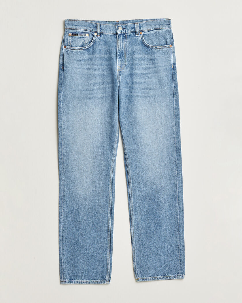 GANT Straight Fit Jeans Semi Light Blue Worn In – Blau