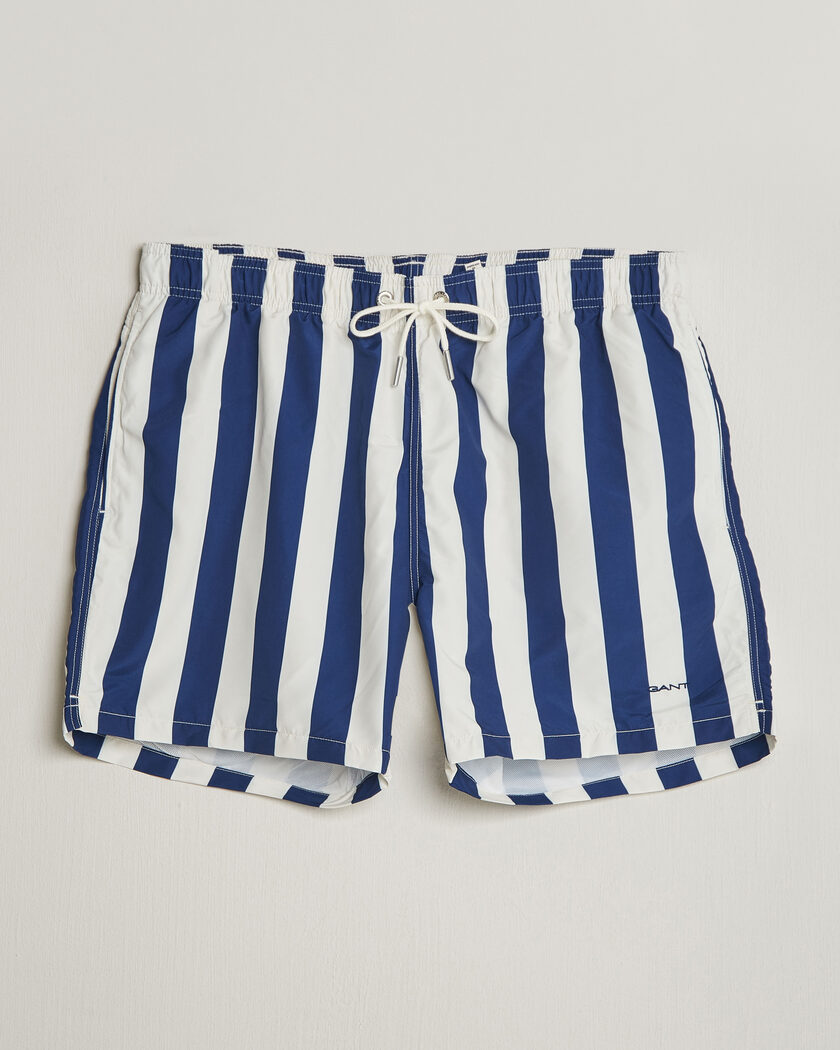 GANT Blockstriped Swimshorts Rich Navy – Blau
