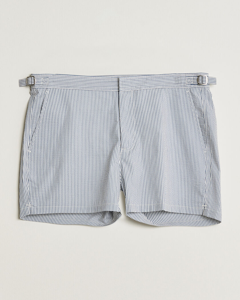 GANT Fitted Seersucker Swimshorts Vintage Blue – Blau