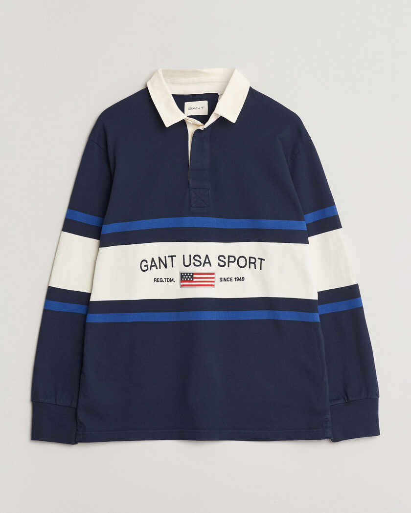 GANT Striped Rugger Evening Blue – Blau