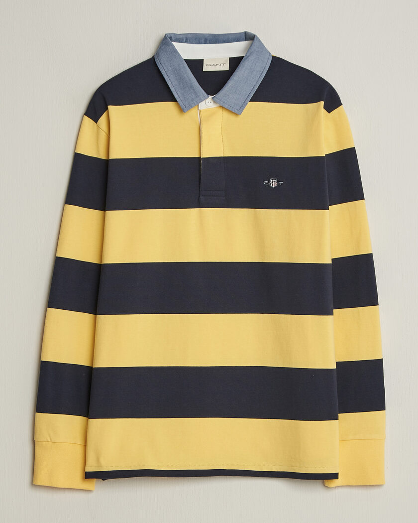 GANT Chambray Striped Heavy Rugger Banana Yellow – Gelb