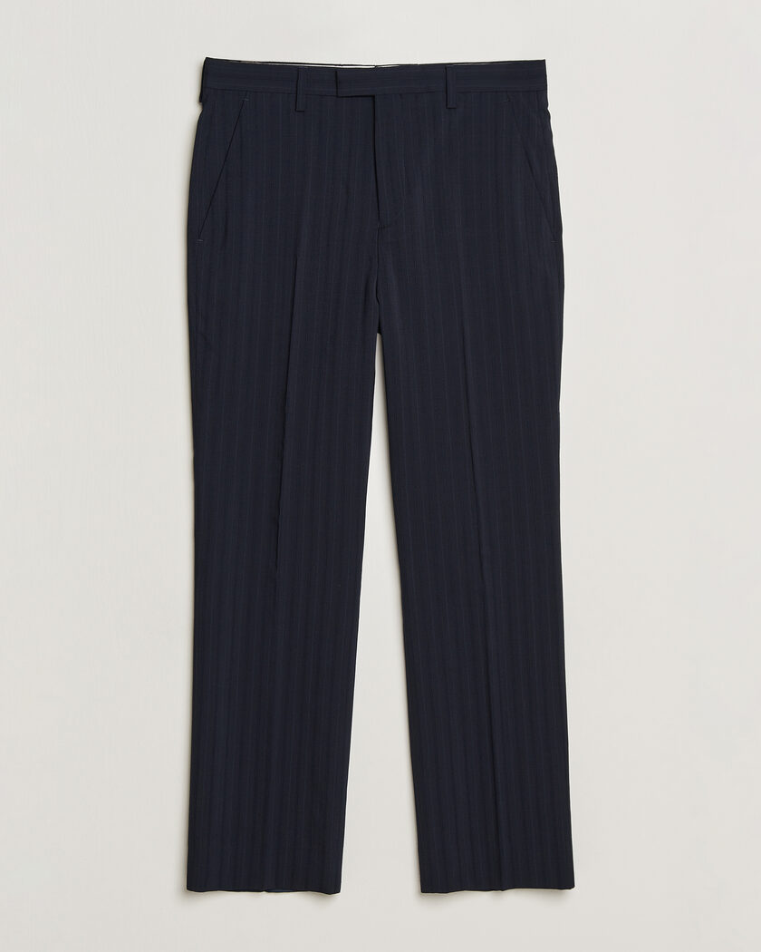 GANT Tonal Pinstriped Suit Pants Evening Blue – Blau