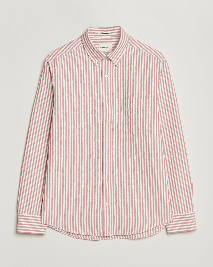GANT Regular Fit Textured Striped Shirt Rose Red – Rot