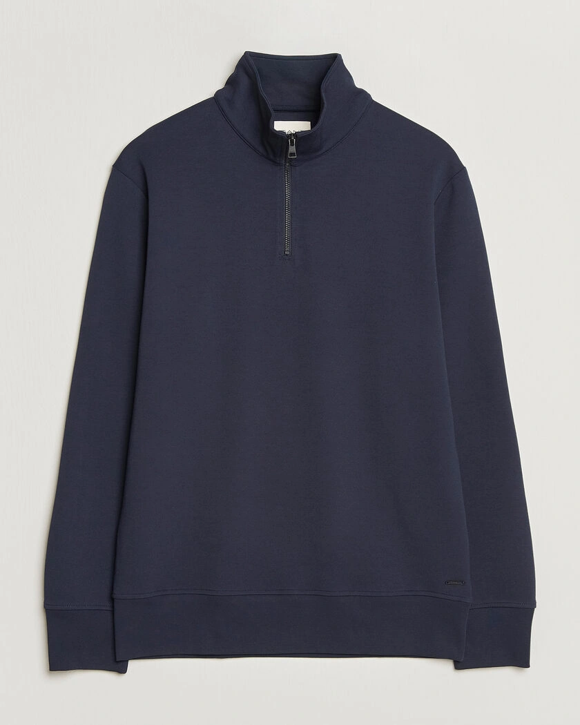 Gant Interlock Half Zip Evening Blue – Blau
