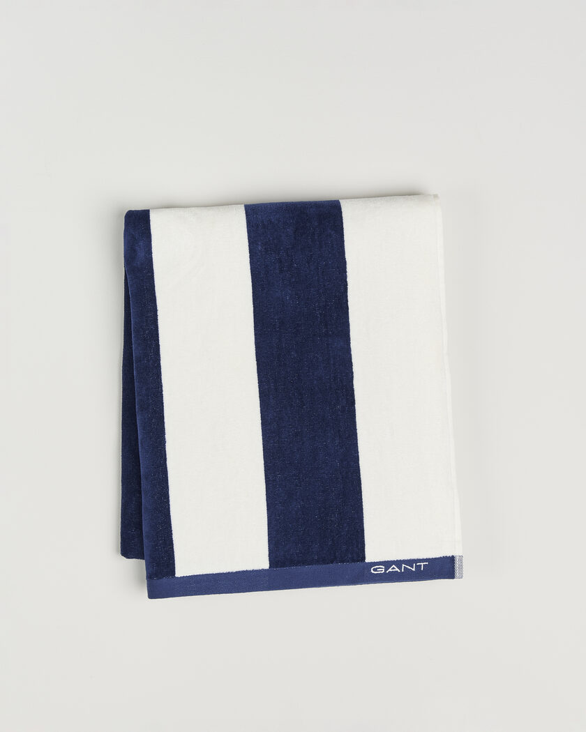GANT Striped Beach Towel Vintage Blue – Blau