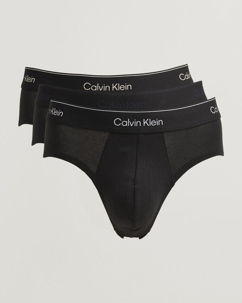 Calvin Klein 3-Pack Icon Cotton Stretch Hip Brief Black – Schwarz