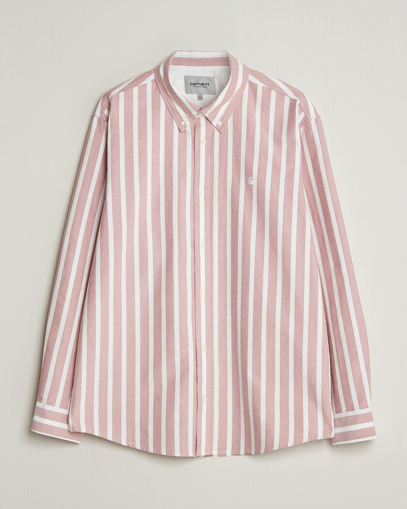 Carhartt WIP Deven Striped Oxford Shirt Oxide Red – Rot