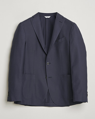 Boglioli K Jacket Loro Piana Cotton/Cashmere Blazer Navy – Blau
