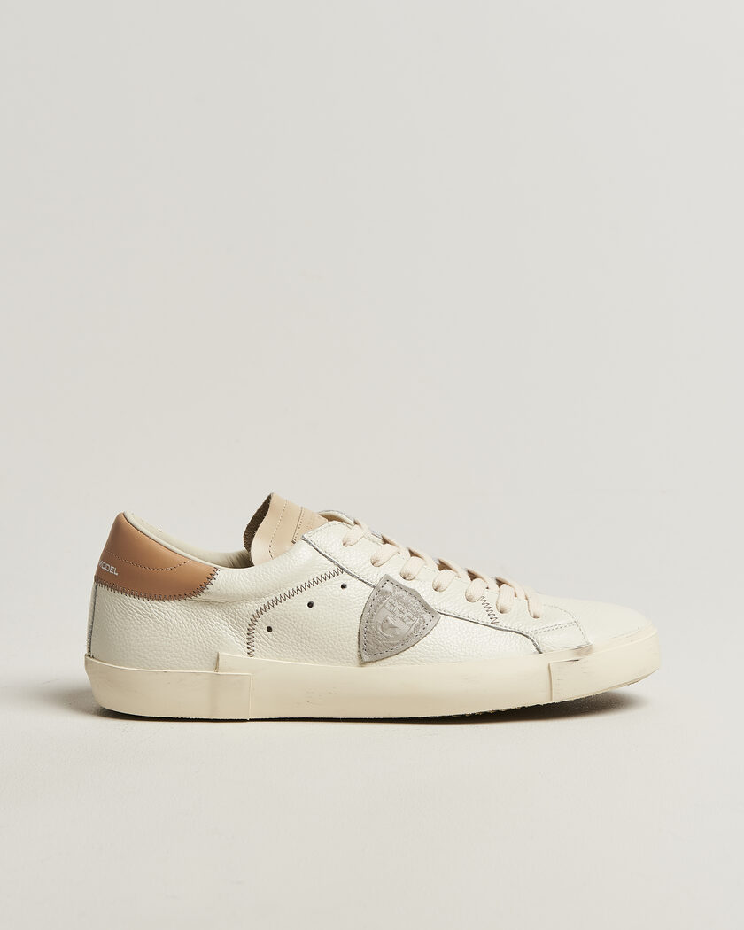 Philippe Model PRSX Low Top Canvas Mix Sneaker White/Beige – Weiß