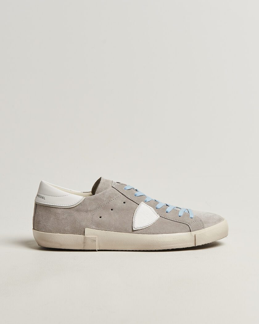 Philippe Model PRSX Low Top Canvas Mix Sneaker Grey/White – Grau