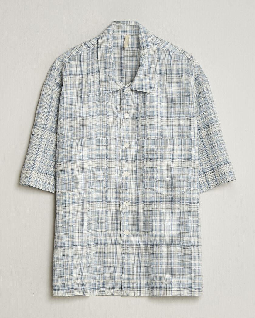 Sunflower Adam Short Sleeve Shirt Light Blue Check – Blau