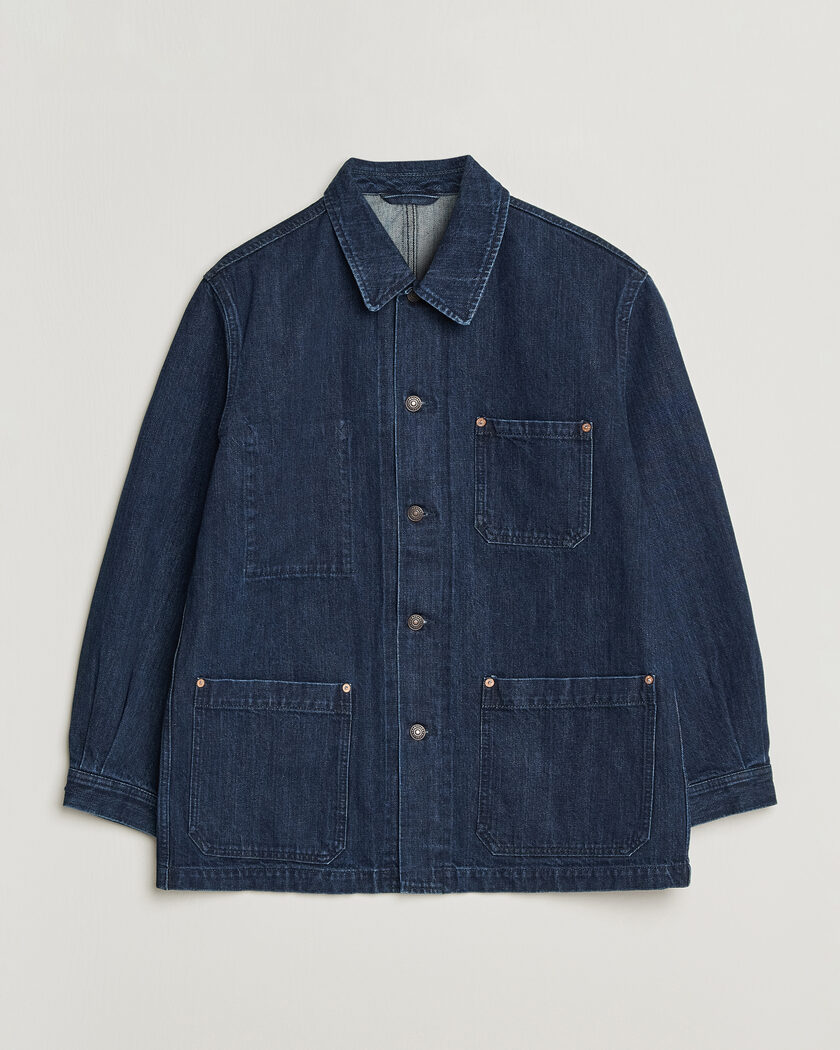 Kamakura Shirts French Work Jacket Dark Denim – Blau