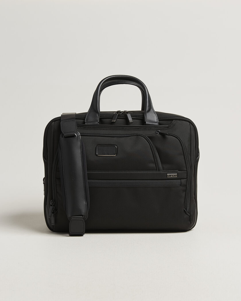 TUMI Alpha 4 Expandable Medium Briefcase Black – Schwarz