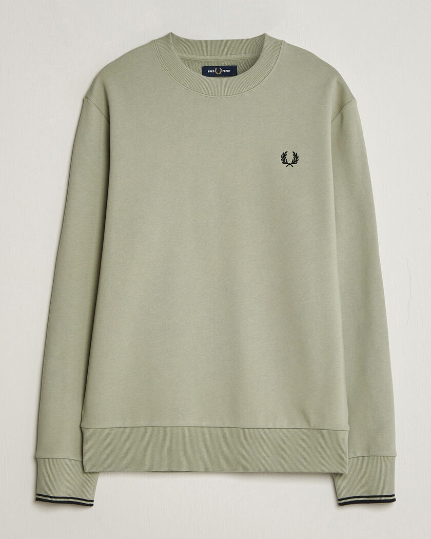 Fred Perry Crew Neck Sweatshirt Seagrass Green – Grün