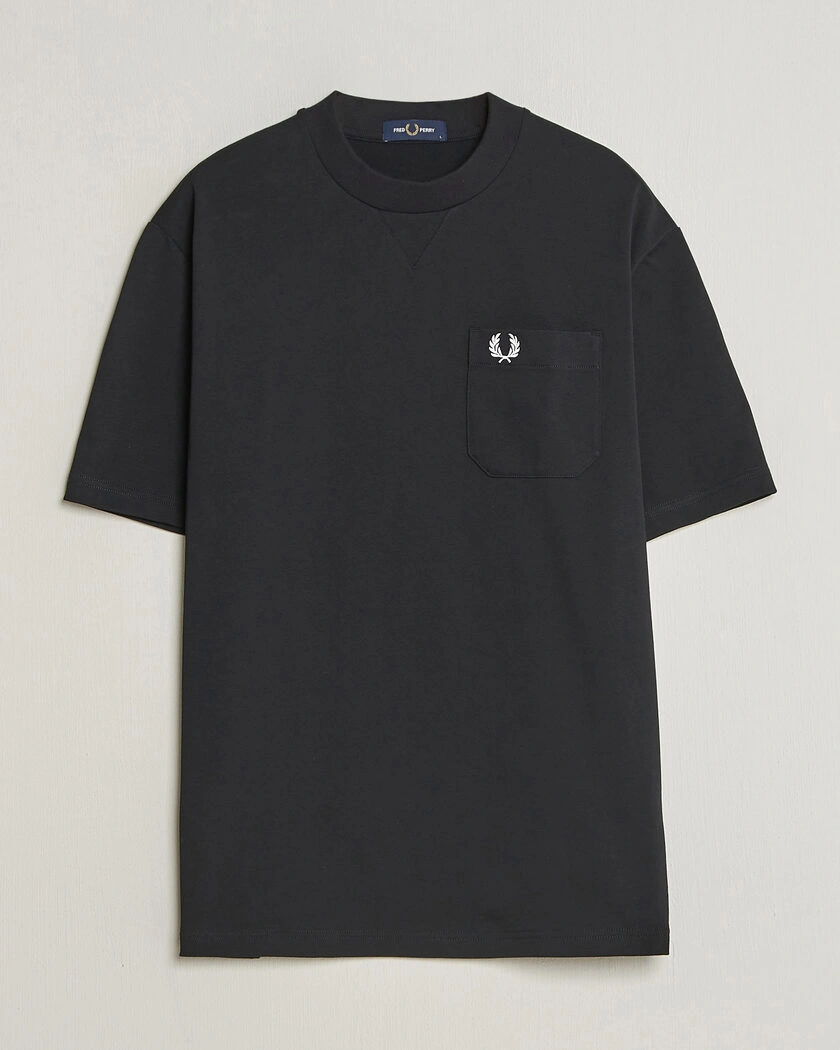 Fred Perry Heavy Pocket T-Shirt Black – Schwarz