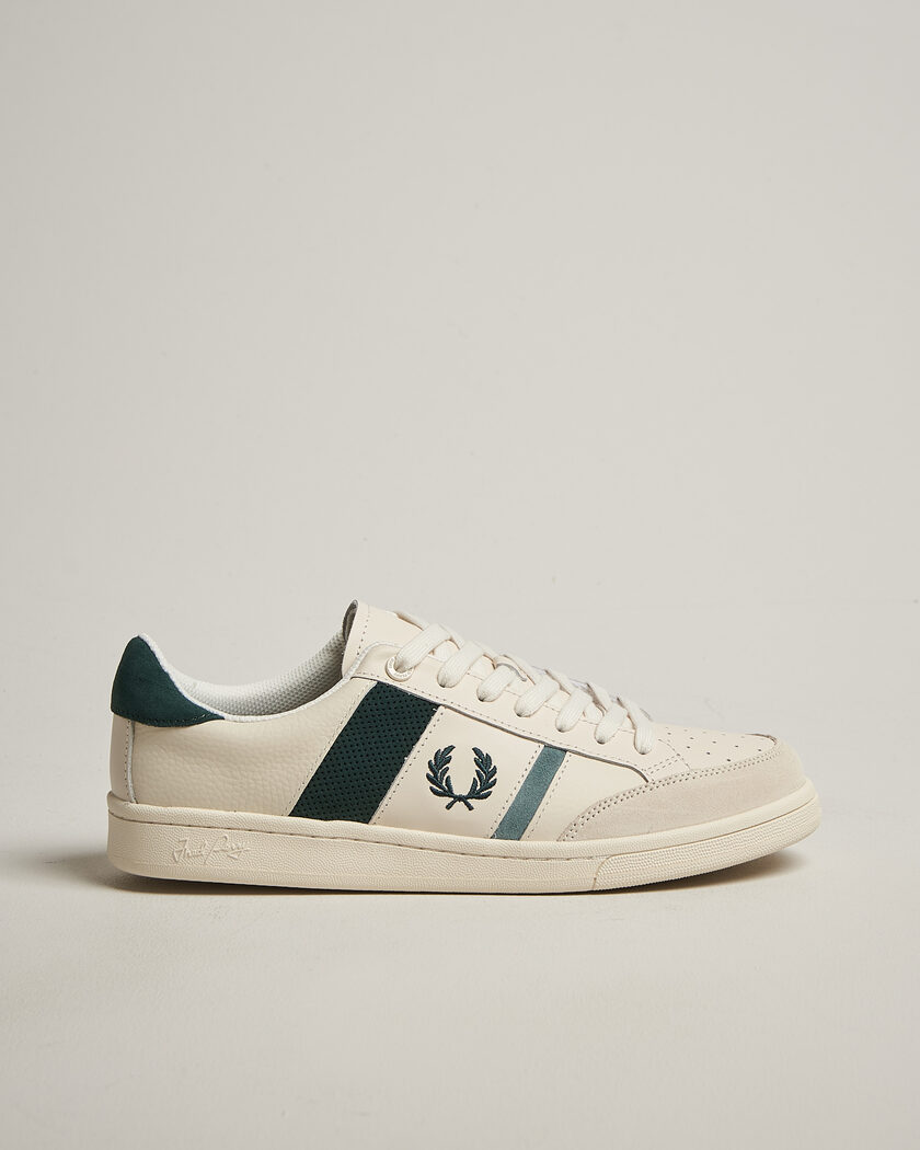 Fred Perry B725 Leather/Suede Sneaker Ecru – Weiß