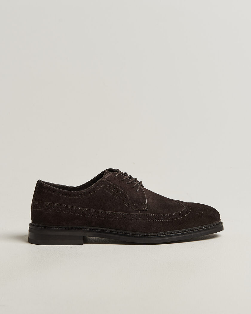  GANT Bidford Suede Brouge Dark Brown – Braun