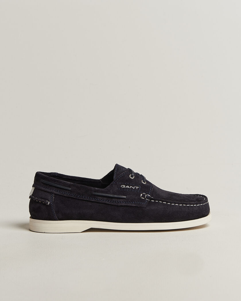 GANT Yardport Suede Boat Shoe Marine – Blau