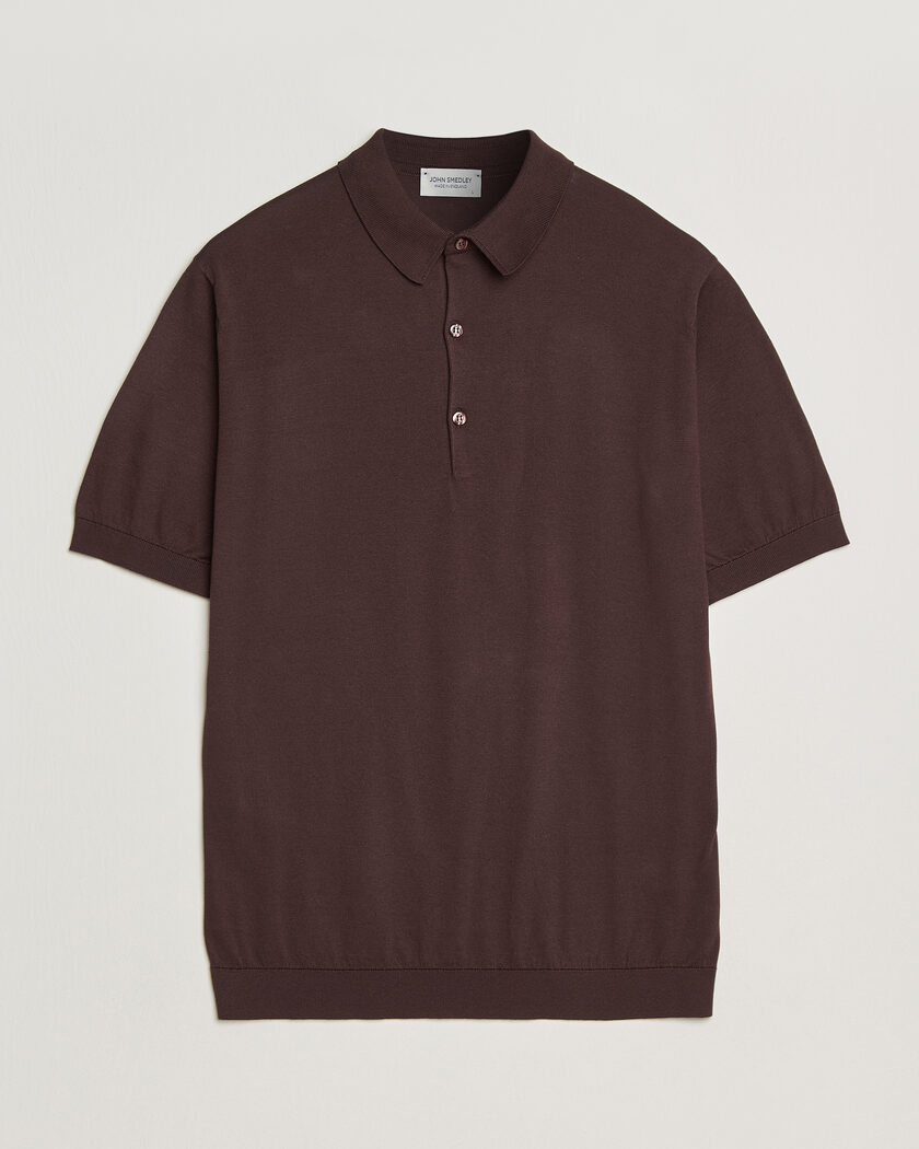 John Smedley Adrian Slim Fit Sea Island Cotton Polo Raisin Brown – Braun