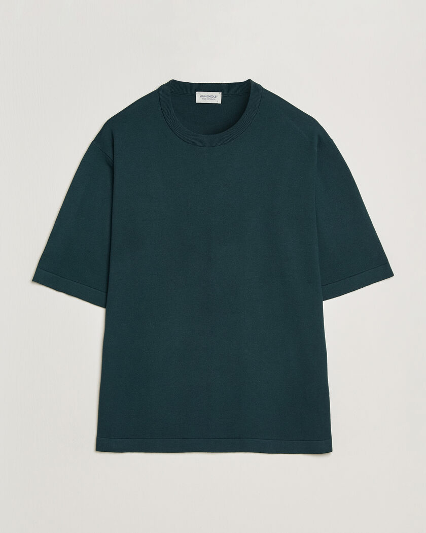 John Smedley Tindall Sea Island Cotton T-Shirt Rainforest – Grün