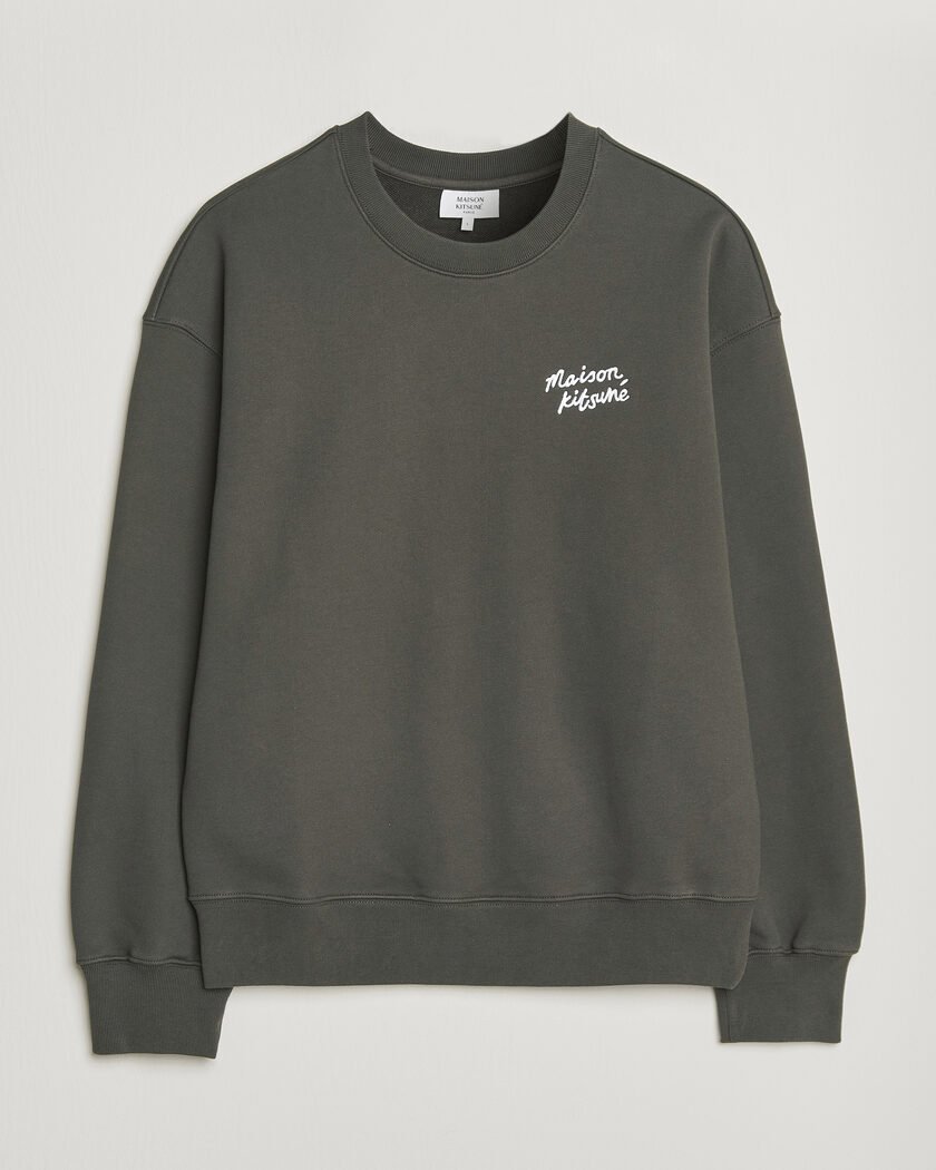 Maison Kitsuné Handwriting Sweatshirt Beluga – Braun