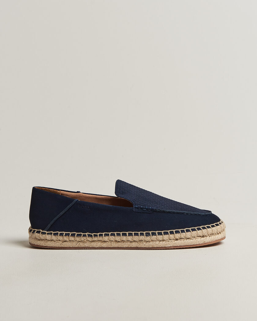 BOSS BLACK Madeira Suede Espadrilles Dark Blue – Blau