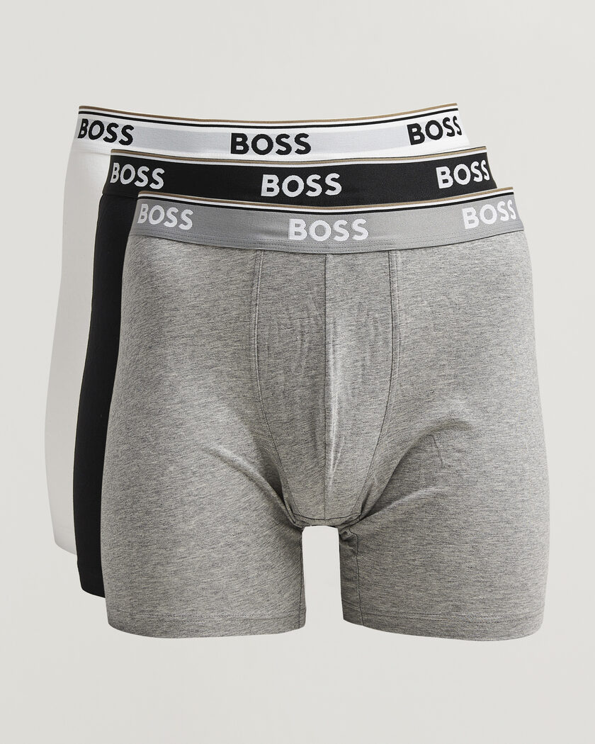 BOSS BLACK 3-Pack Long Leg Boxer Black/Grey/White – Mehrfarbig