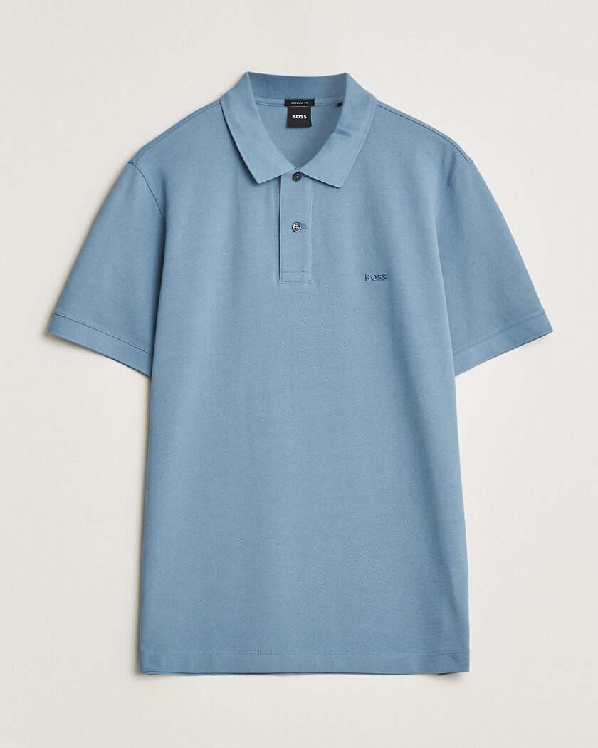 BOSS BLACK Pallas Polo Light Blue – Blau