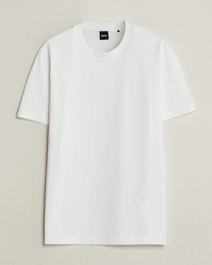 BOSS BLACK Thompson Structured T-Shirt White – Weiß