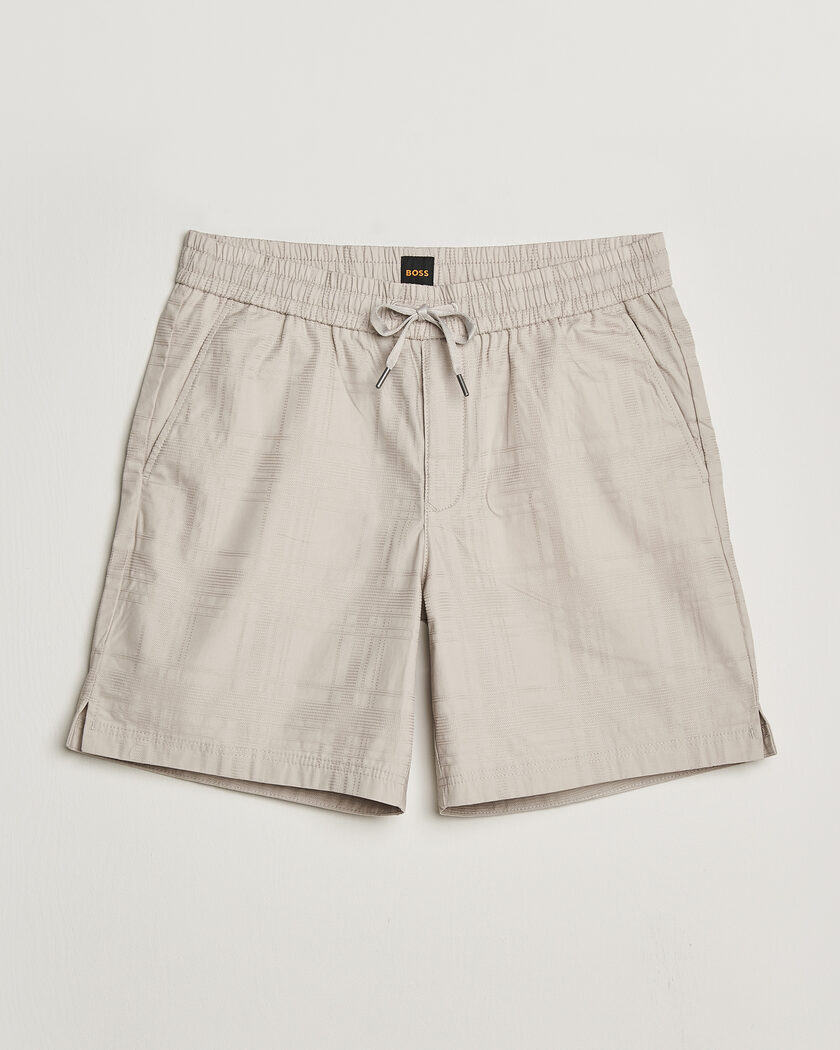 BOSS ORANGE Sandrew Cotton Drawstring Shorts Open Grey – Grau