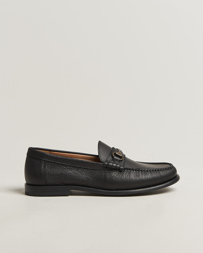 BOSS BLACK Tevan Leather Moccasin Black – Schwarz